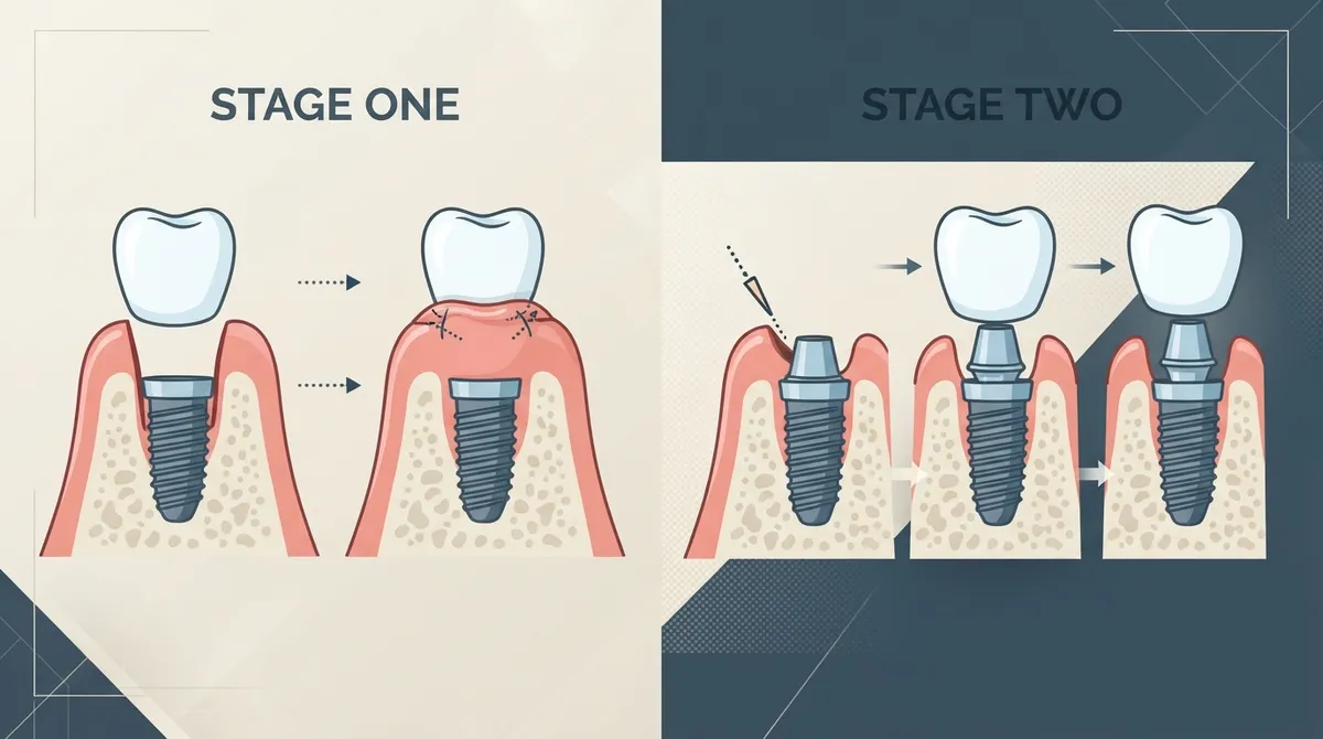 two stage implant procedure