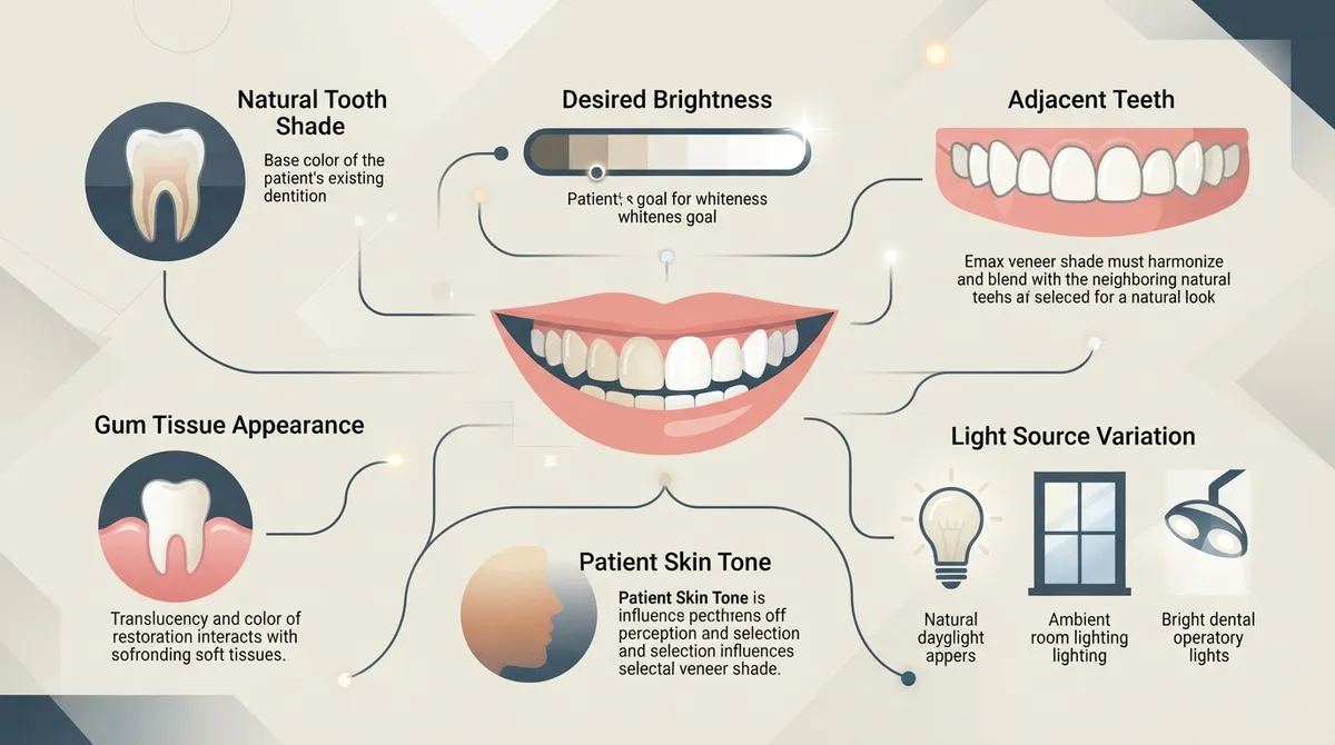 emax veneers shade selection