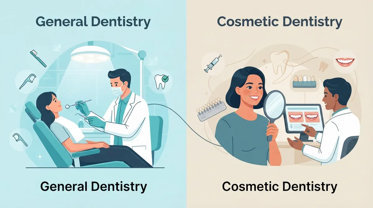 cosmetic dentistry with general dentistry