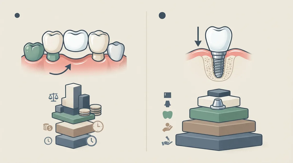 is a bridge cheaper than an implant
