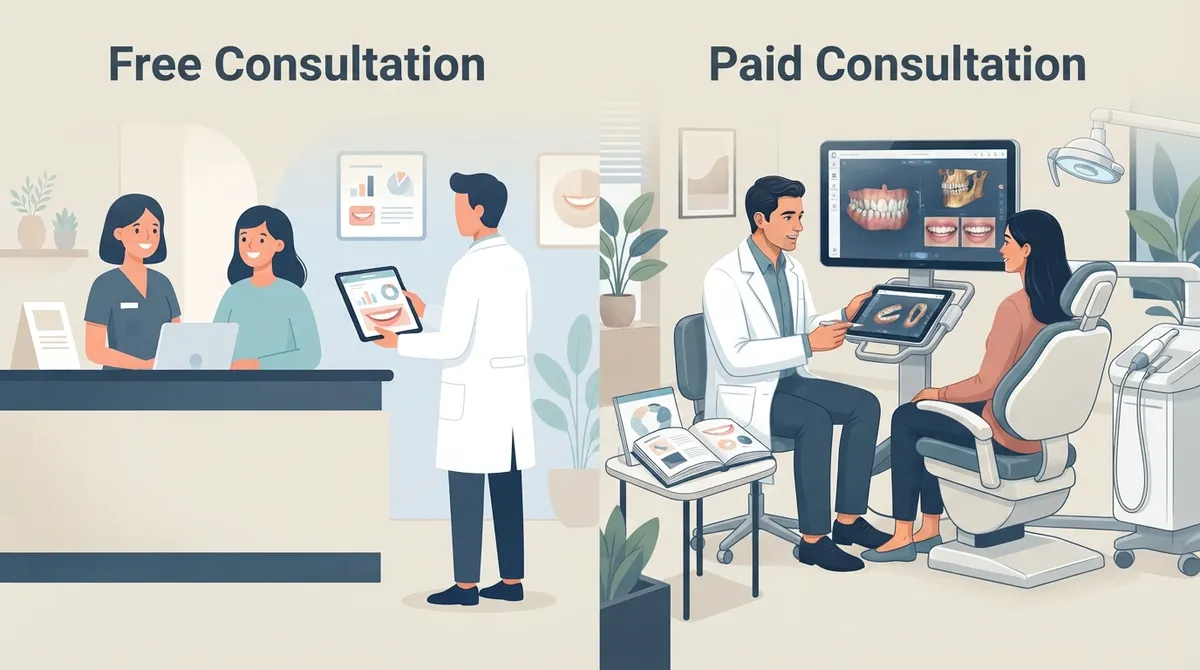 Free vs. Paid Cosmetic Dental Consults: What's the Difference? looking for a free cosmetic dentistry consultation